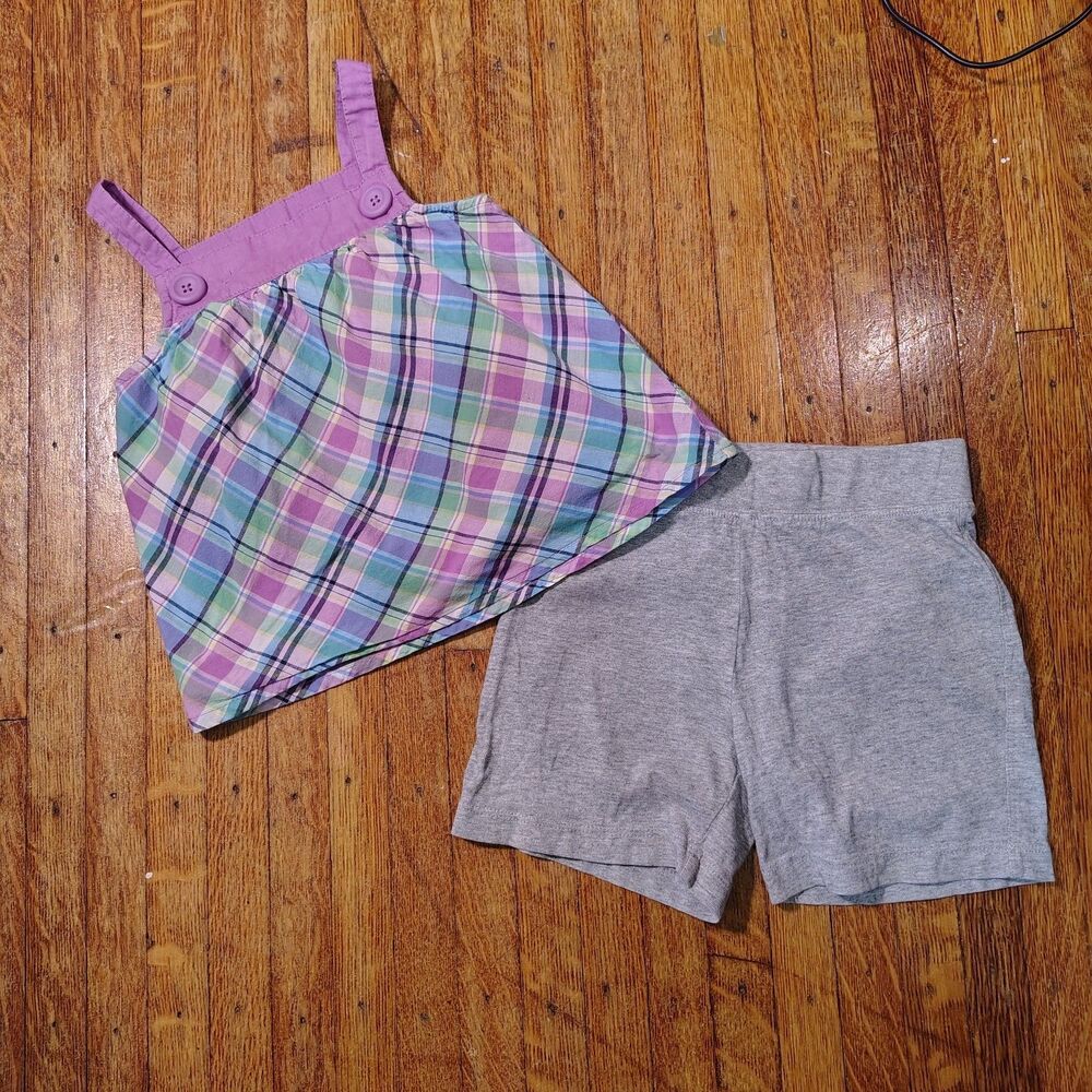 VTG Y2K Babydoll Tank top + Shorts Toddler 2T/T493